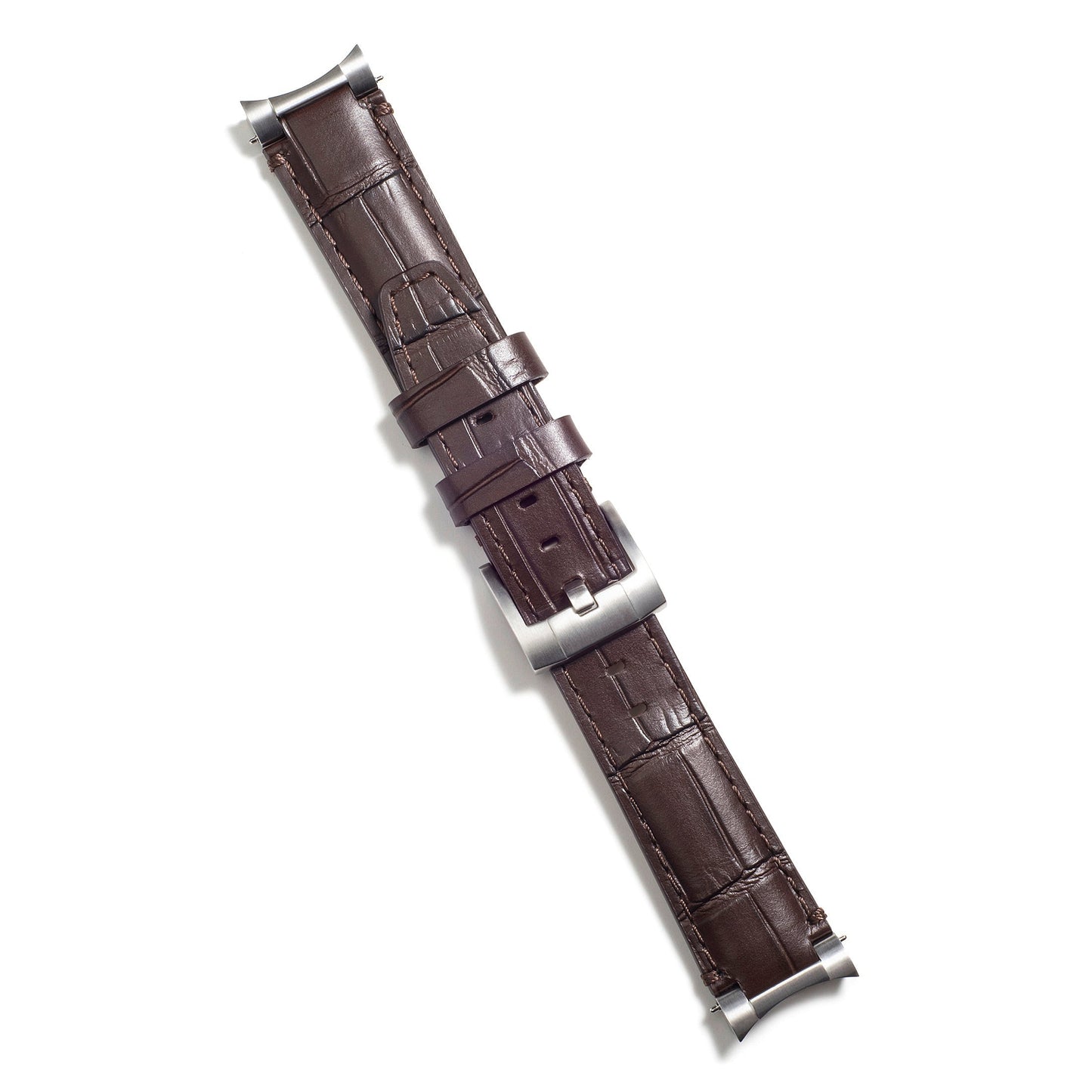 Steel End Link Leather Strap for Rolex Submariner with Tang Buckle