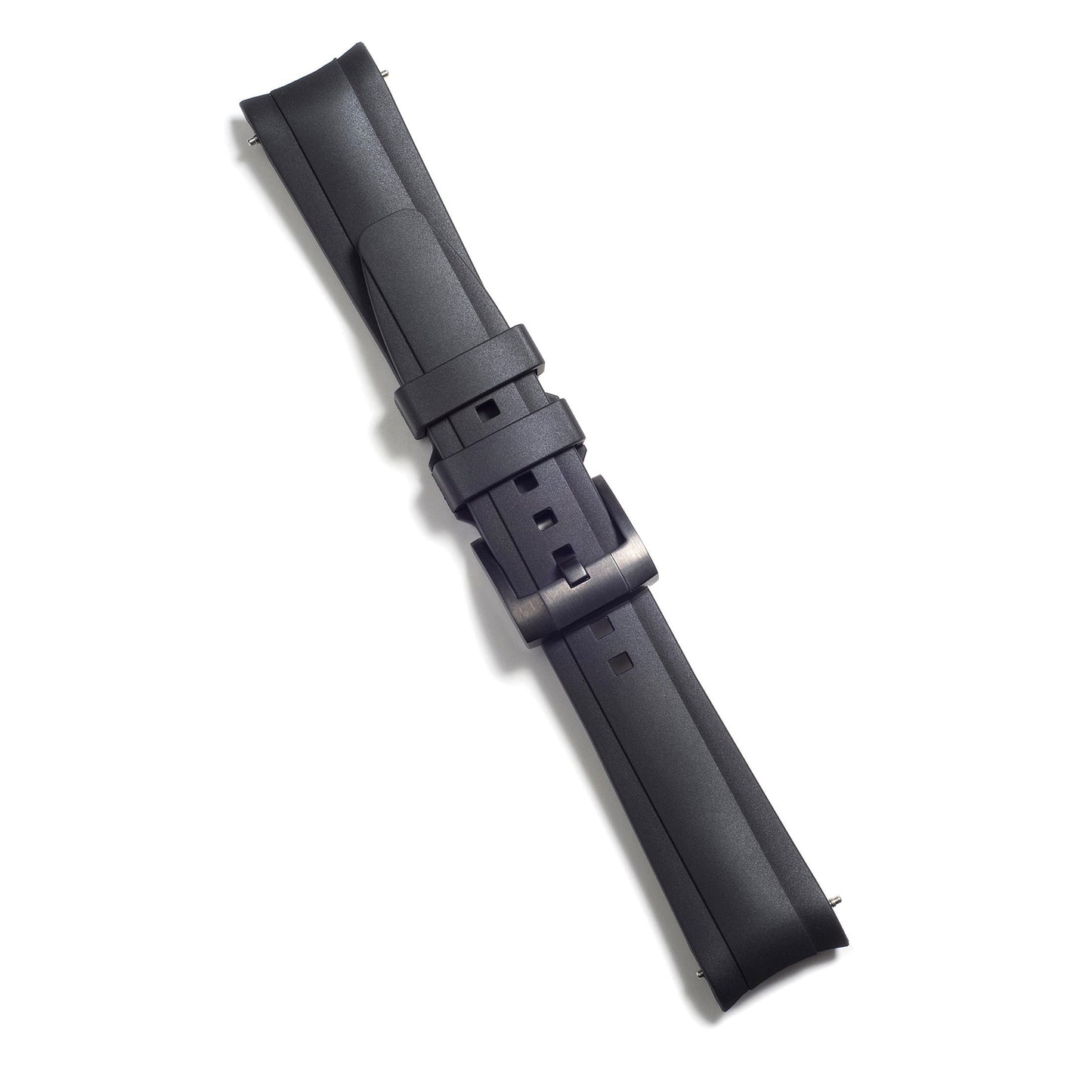 Curved End Rubber Strap for Rolex Submariner Ceramic with Tang Buckle