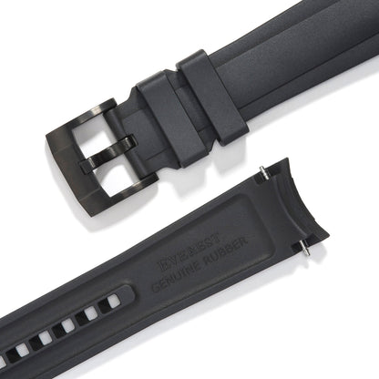 Curved End Rubber Strap for Rolex Submariner 41mm with Tang Buckle (2020 Release)