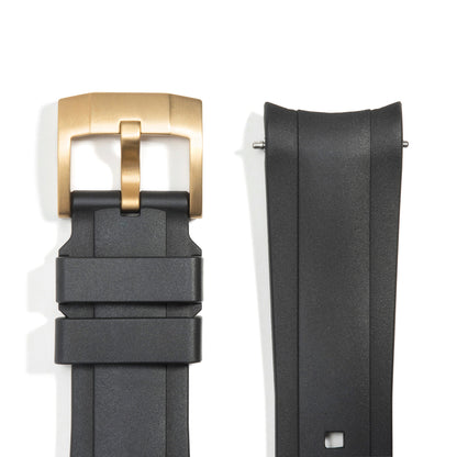 Curved End Rubber Strap for Rolex Submariner 41mm with Tang Buckle (2020 Release)