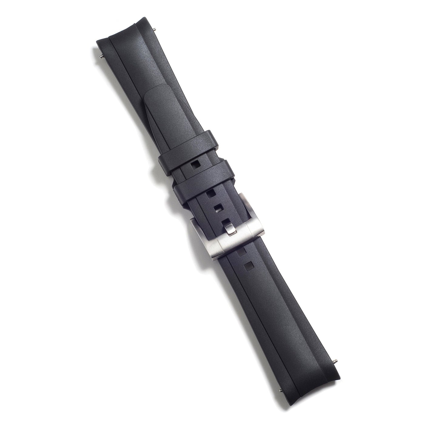 Curved End Rubber Strap for Rolex Submariner Ceramic with Tang Buckle