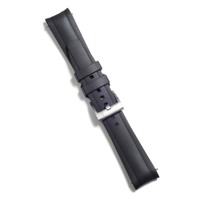 Curved End Rubber Strap for Rolex Datejust 41mm with Tang Buckle