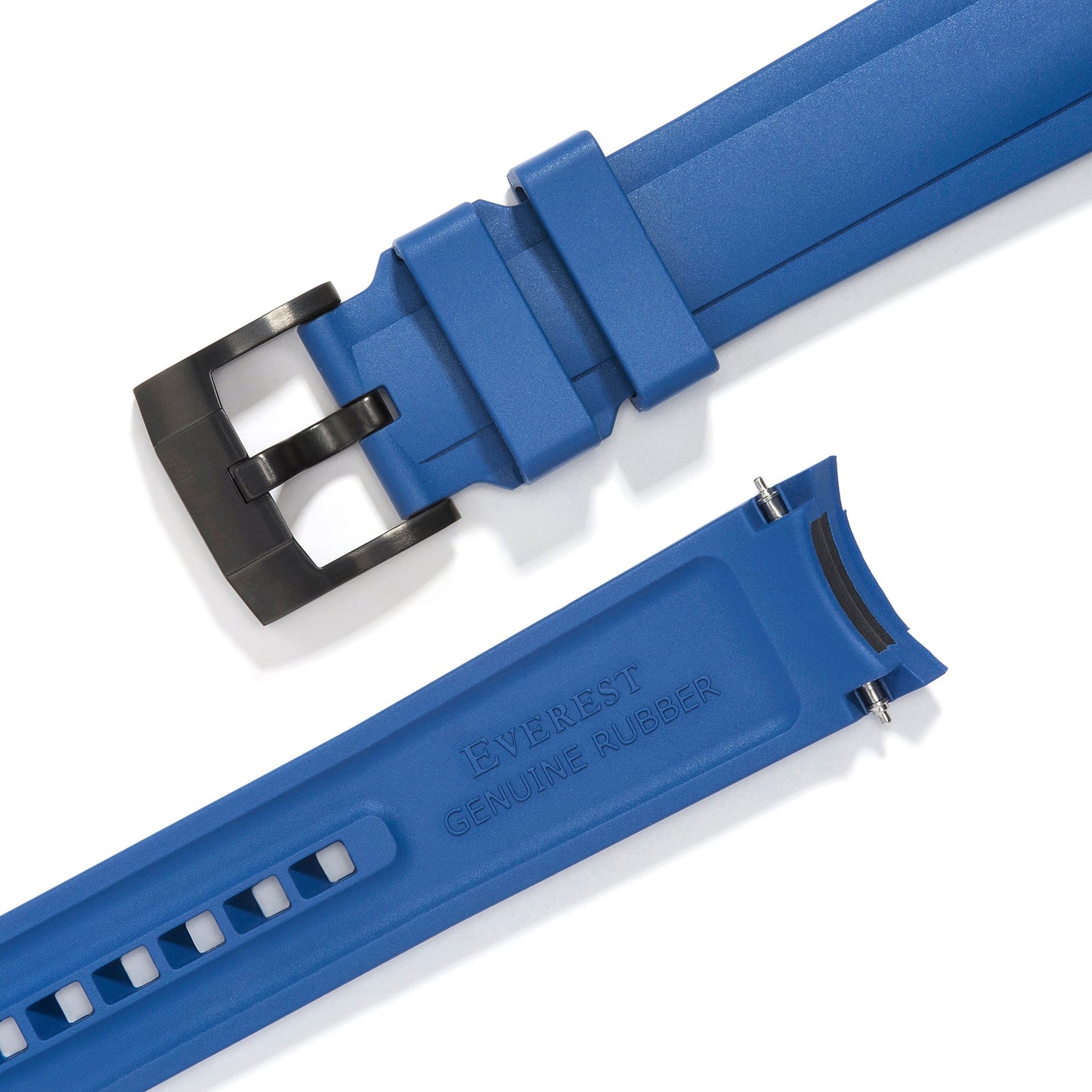 Curved End Rubber Strap for Rolex Submariner 41mm with Tang Buckle (2020 Release)