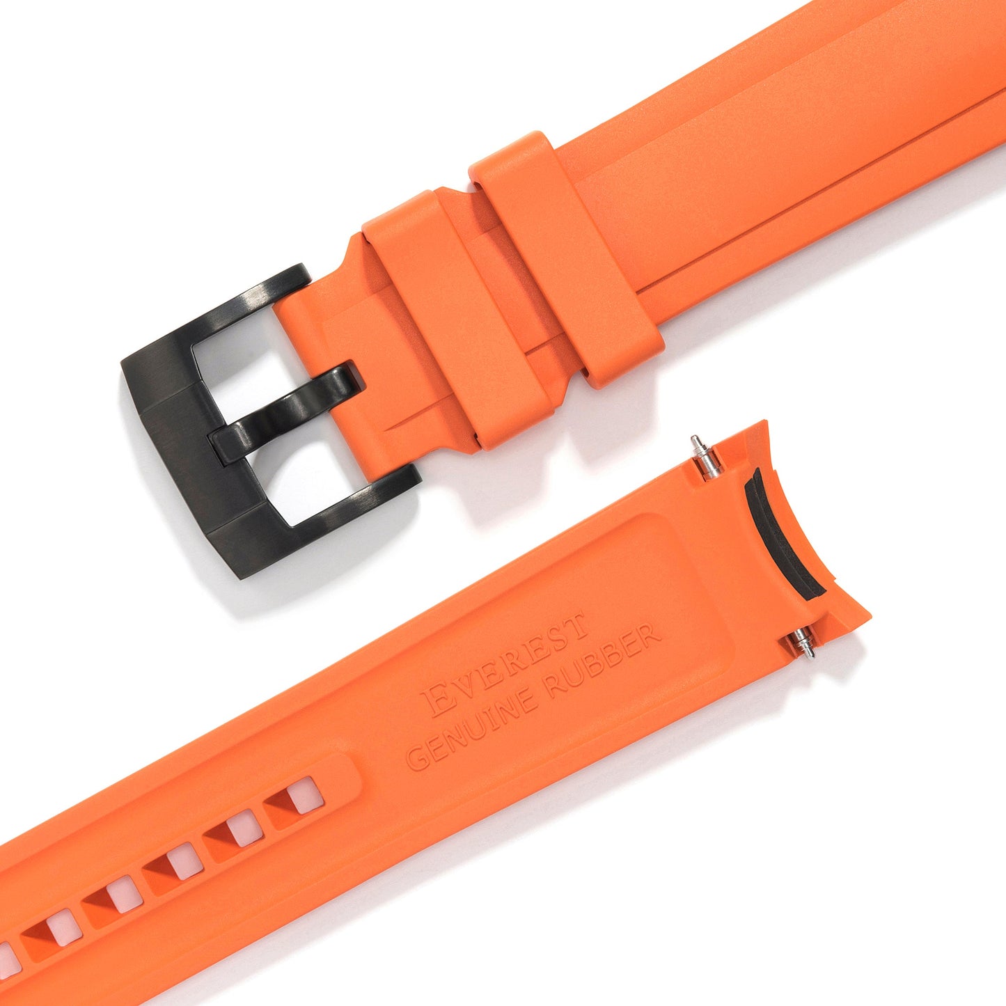 Curved End Rubber Strap for Rolex Submariner 41mm with Tang Buckle (2020 Release)
