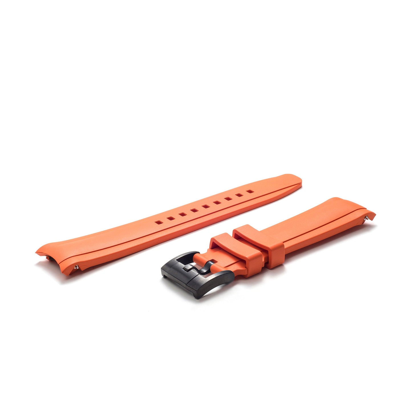Curved End Rubber Strap for Rolex Submariner 41mm with Tang Buckle (2020 Release)