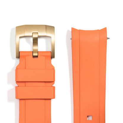 Curved End Rubber Strap for Rolex Submariner 41mm with Tang Buckle (2020 Release)
