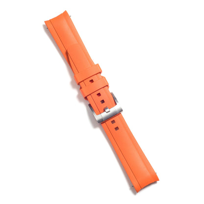 Curved End Rubber Strap for Rolex Submariner Ceramic with Tang Buckle