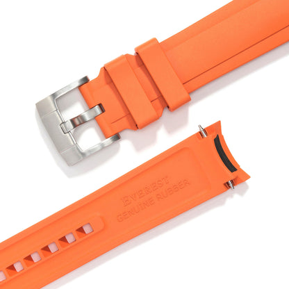 Curved End Rubber Strap for Rolex Submariner Ceramic with Tang Buckle