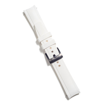 Curved End Rubber Strap for Rolex Ceramic Daytona with Tang Buckle
