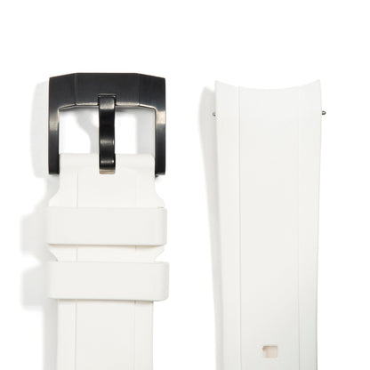 Curved End Rubber Strap for Rolex Ceramic Daytona with Tang Buckle