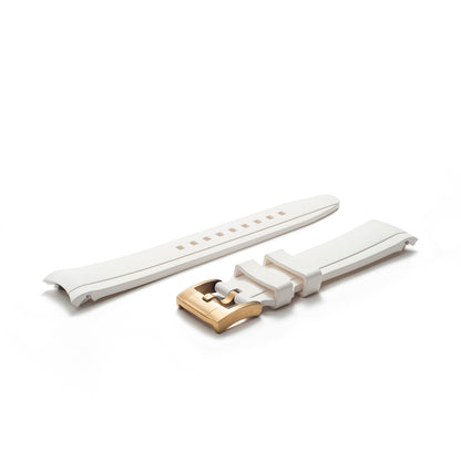Curved End Rubber Strap for Rolex Ceramic Daytona with Tang Buckle