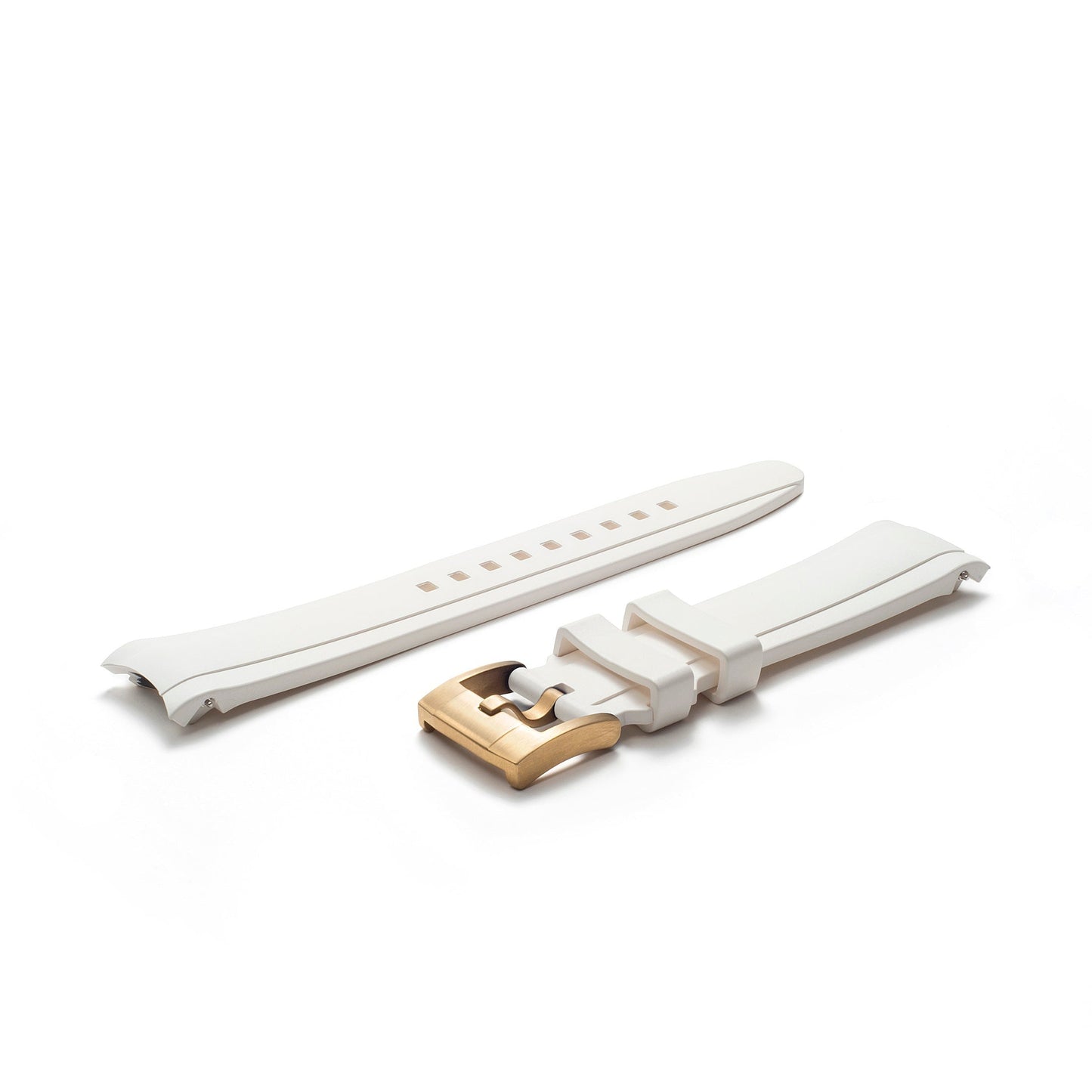 Curved End Rubber Strap for Rolex Submariner Ceramic with Tang Buckle