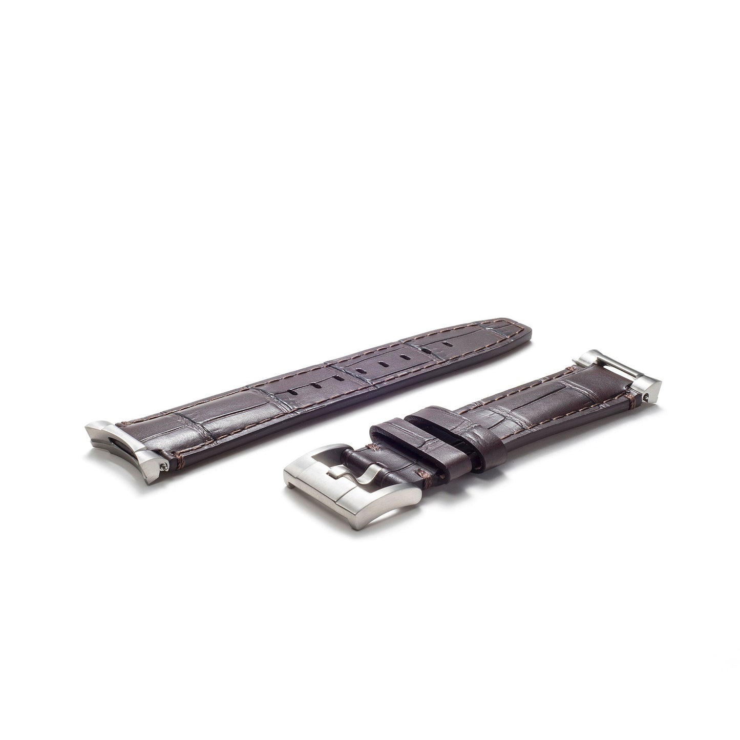Steel End Link Leather Strap for Rolex Sea-Dweller with Tang Buckle