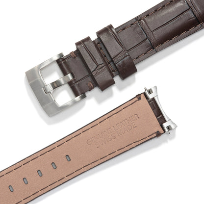Steel End Link Leather Strap for Rolex Submariner with Tang Buckle