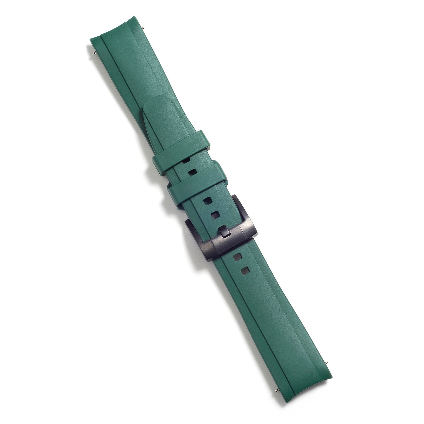 CURVED END RUBBER STRAP FOR ROLEX GMT MASTER I & II WITH TANG BUCKLE