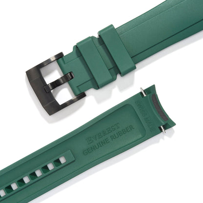 Curved End Rubber Strap for Rolex Ceramic Daytona with Tang Buckle