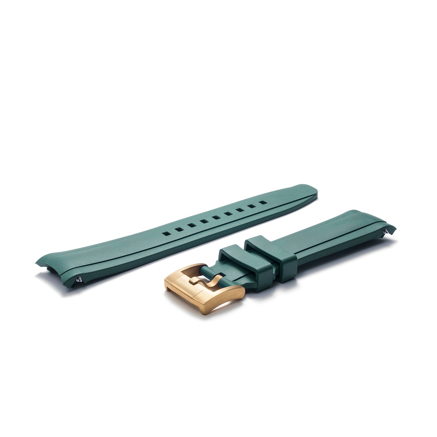 Curved End Rubber Strap for Rolex Ceramic Daytona with Tang Buckle