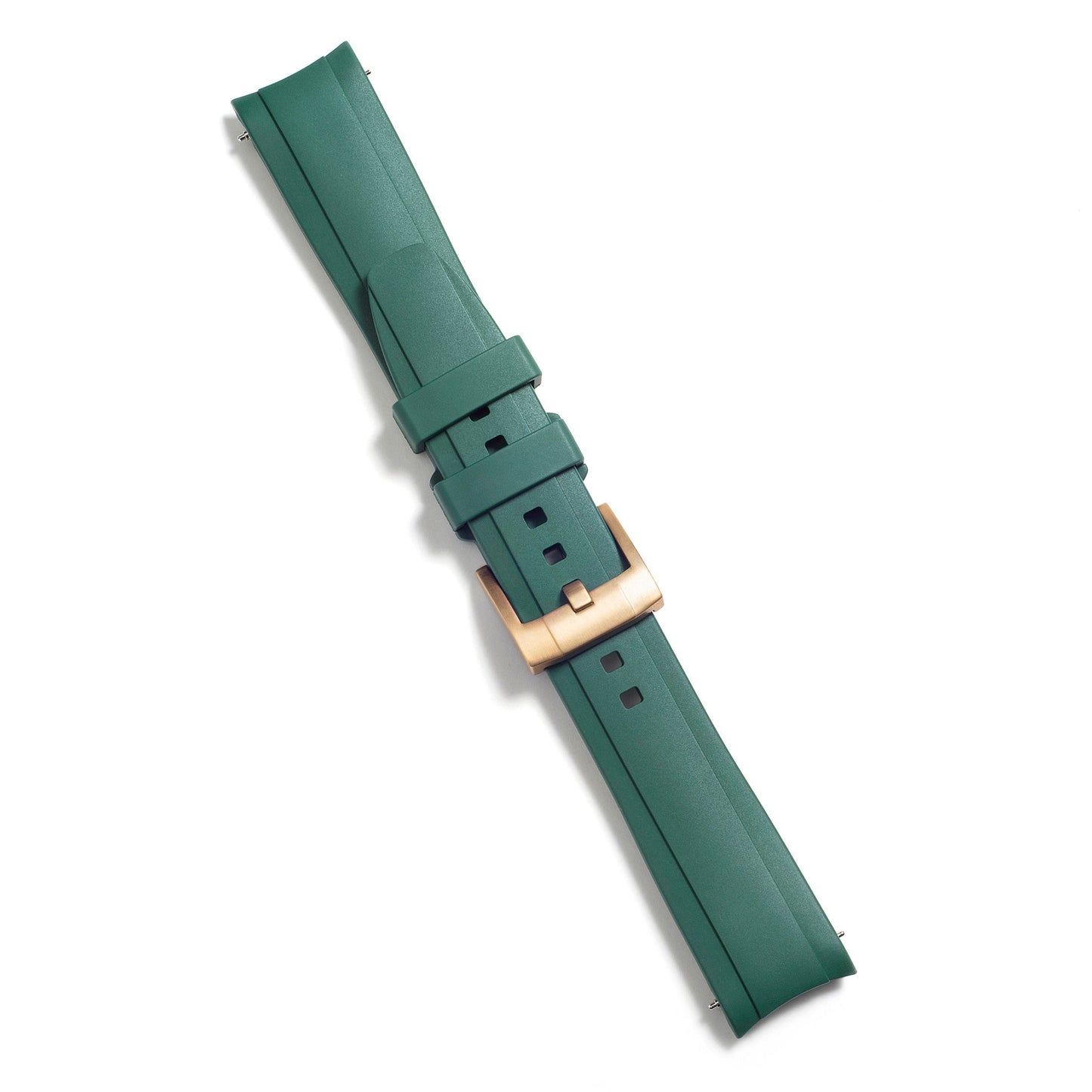 Curved End Rubber Strap for Rolex GMT Master II Ceramic with Tang Buckle
