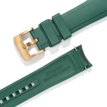 Curved End Rubber Strap for Rolex Ceramic Daytona with Tang Buckle