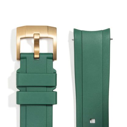Curved End Rubber Strap for Rolex Ceramic Daytona with Tang Buckle