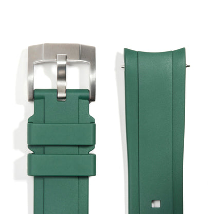 Curved End Rubber Strap for Rolex GMT Master II Ceramic with Tang Buckle