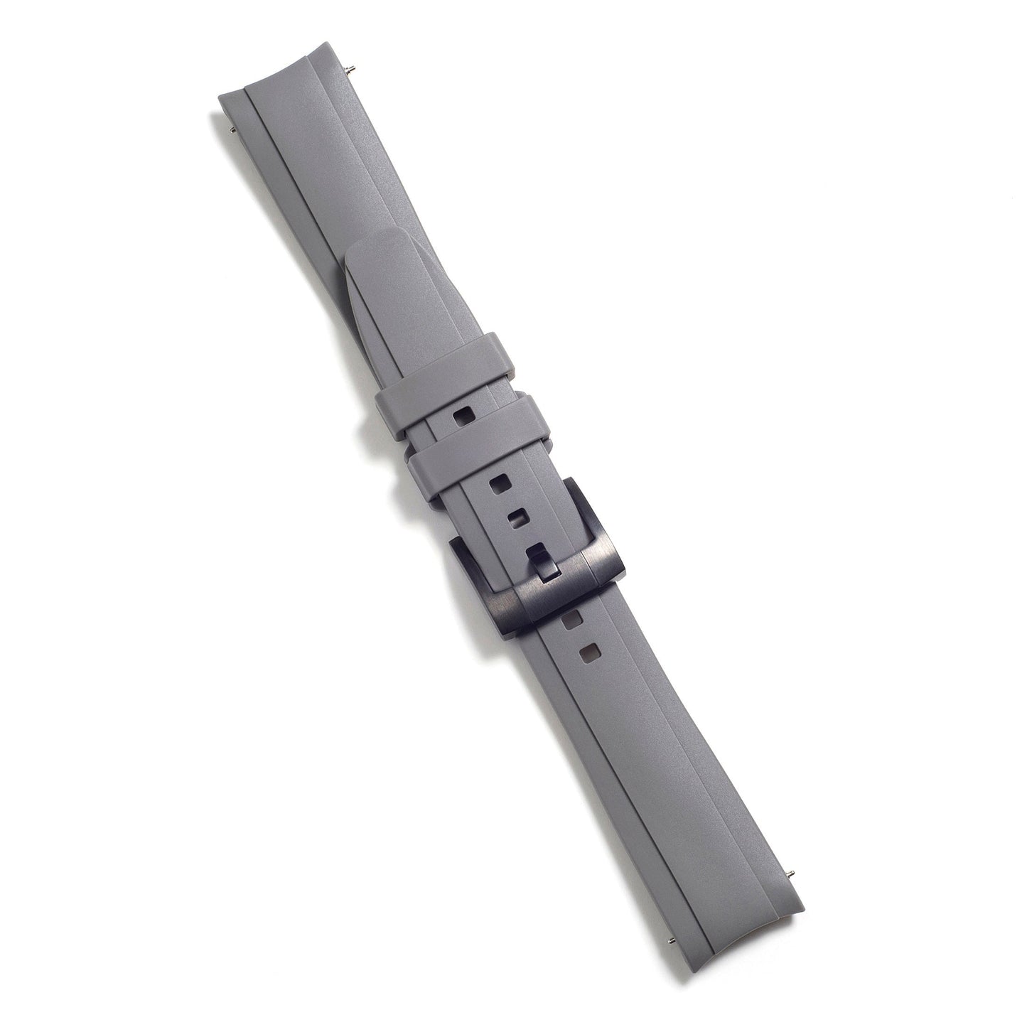 Curved End Rubber Strap for Rolex GMT Master II Ceramic with Tang Buckle