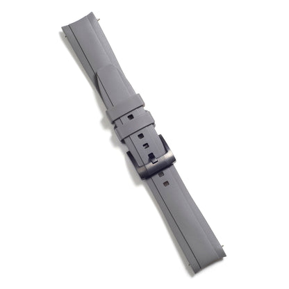 Curved End Rubber Strap for Rolex GMT Master II Ceramic with Tang Buckle