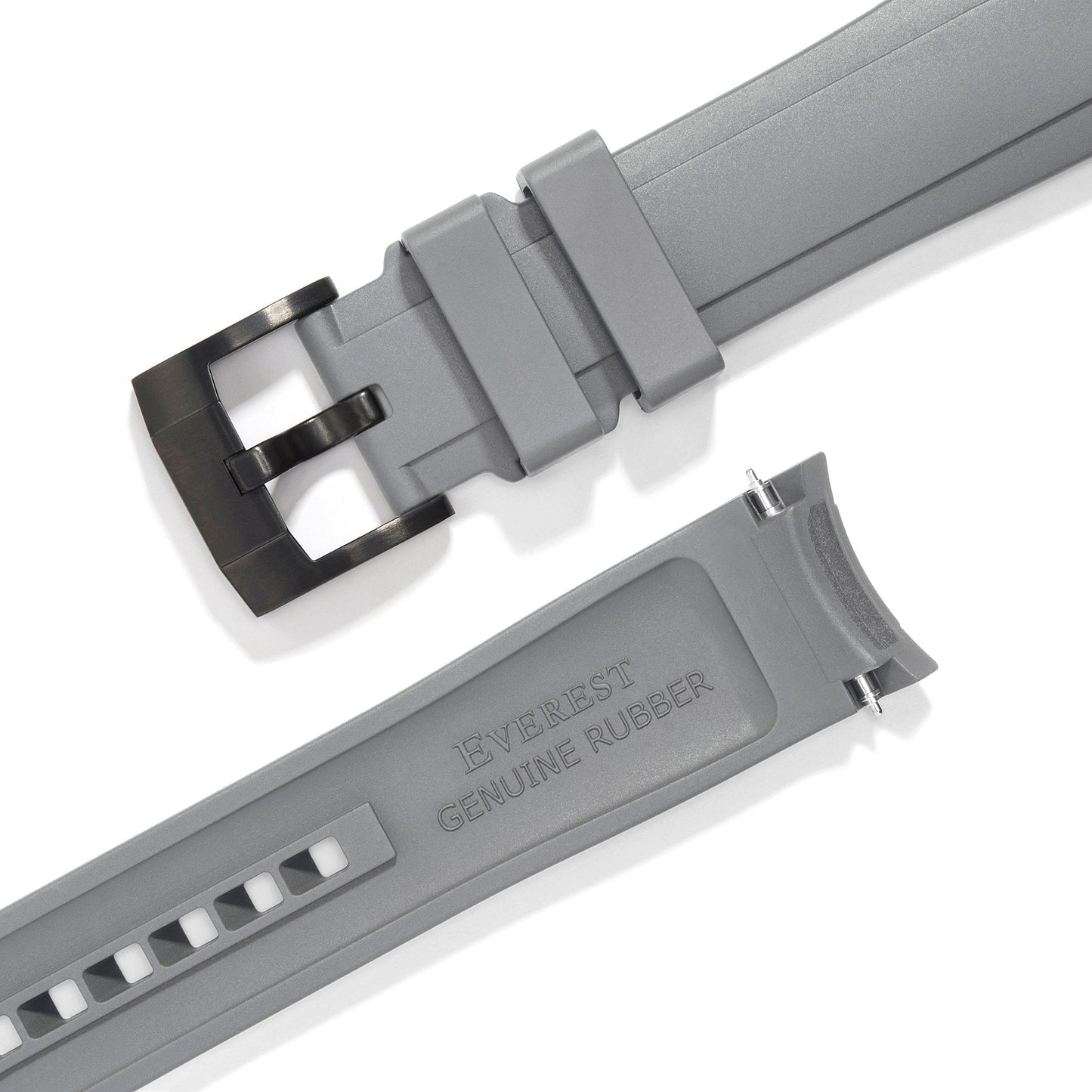 Curved End Rubber Strap for Rolex Explorer II with Tang Buckle