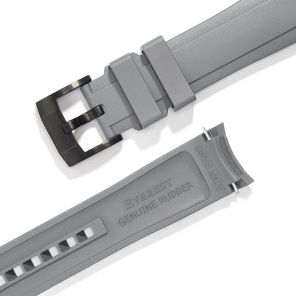 Curved End Rubber Strap for Rolex Submariner Ceramic with Tang Buckle