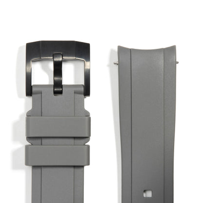 Curved End Rubber Strap for Rolex Submariner Ceramic with Tang Buckle