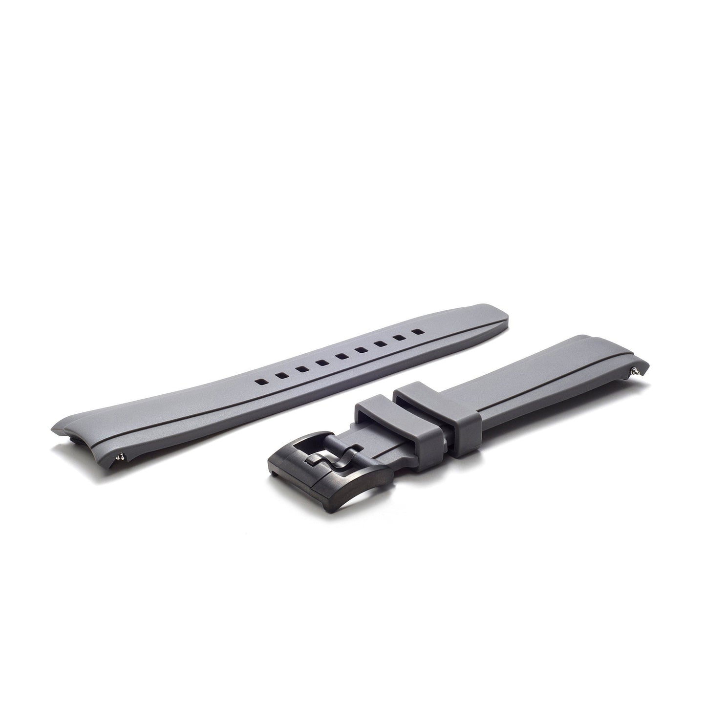 Curved End Rubber Strap for Rolex GMT Master II Ceramic with Tang Buckle