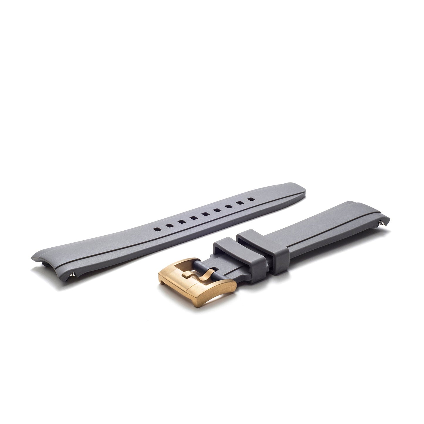 Curved End Rubber Strap for Rolex Ceramic Daytona with Tang Buckle