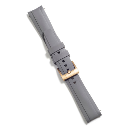 Curved End Rubber Strap for Rolex Submariner Ceramic with Tang Buckle
