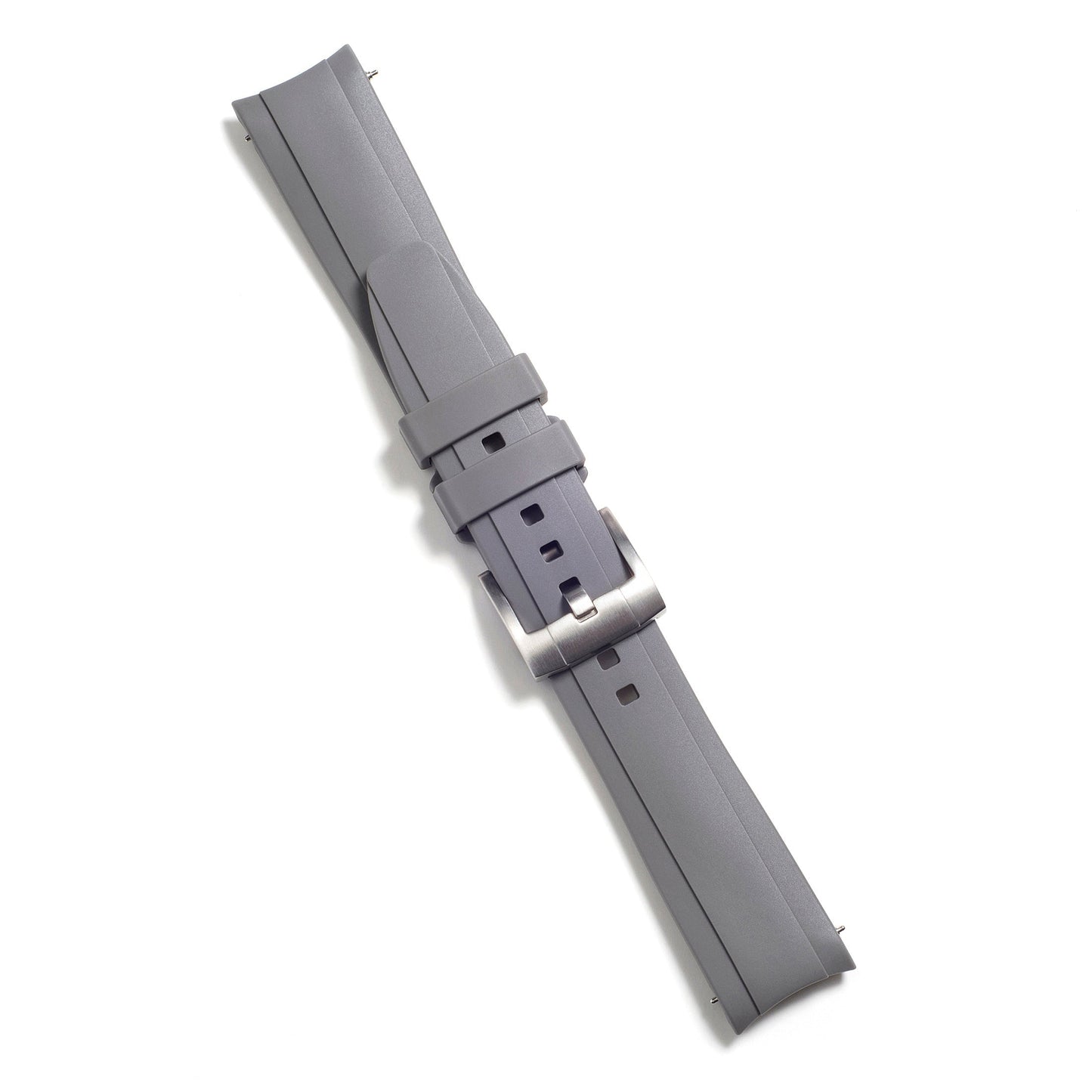 Curved End Rubber Strap for Rolex GMT Master II Ceramic with Tang Buckle