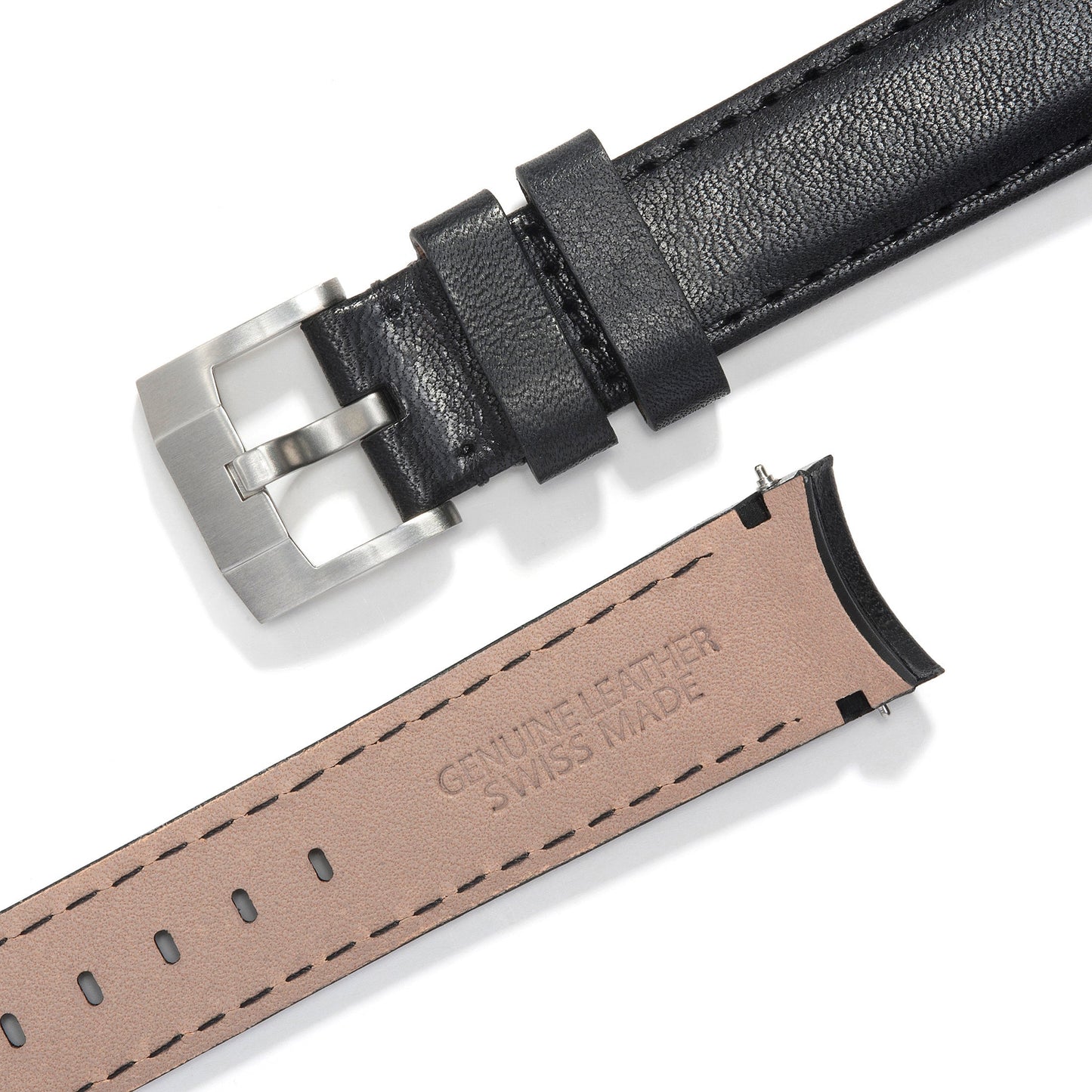 Curved End Leather Strap for Rolex Daytona with Tang Buckle