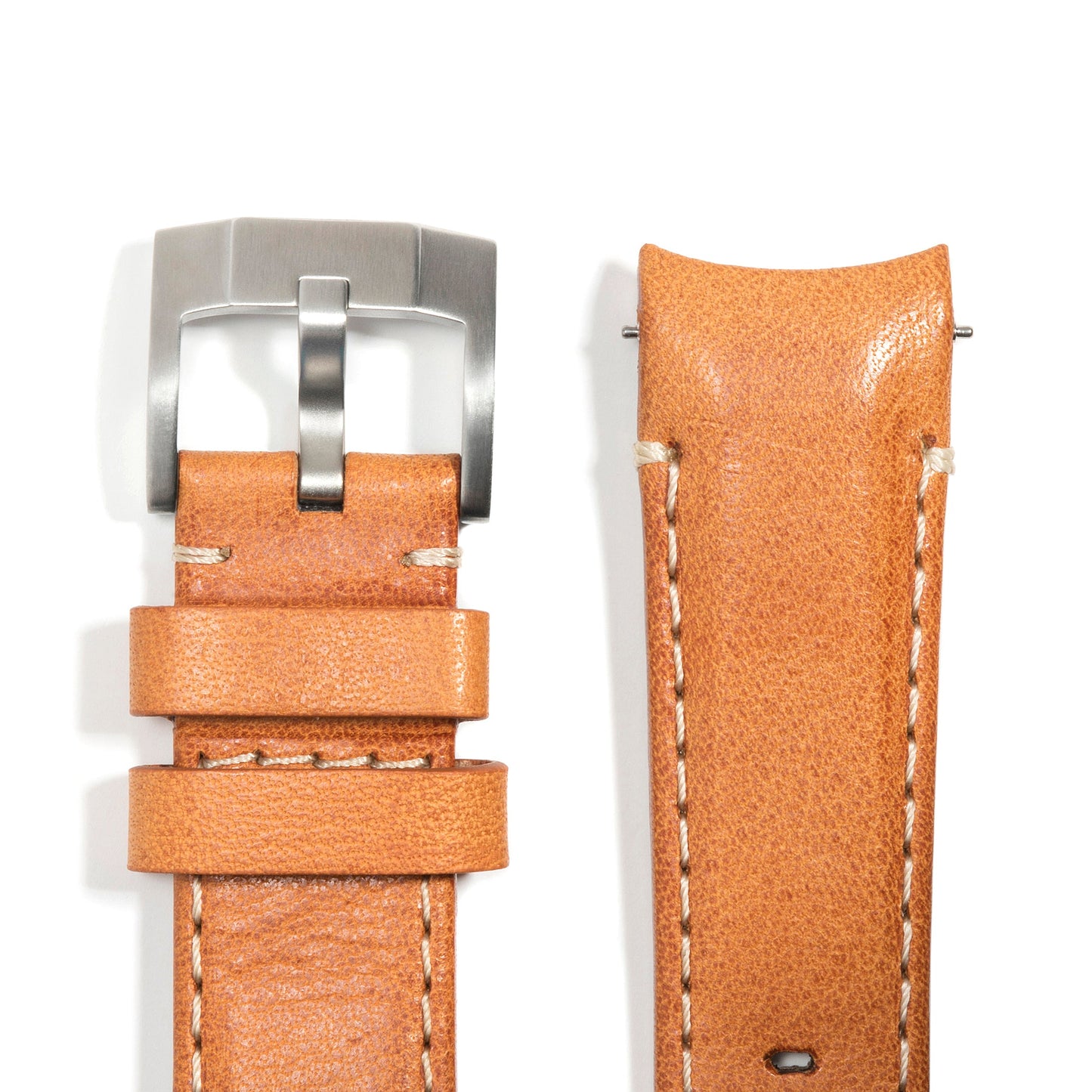 Curved End Leather Strap for Rolex Ceramic Daytona with Tang Buckle