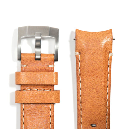 Curved End Leather Strap for Rolex Submariner Ceramic with Tang Buckle