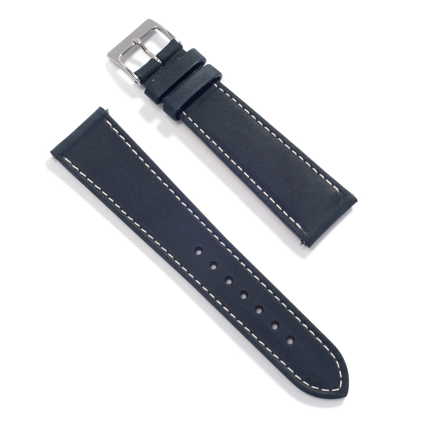 Universal Leather Watch Strap — Navy