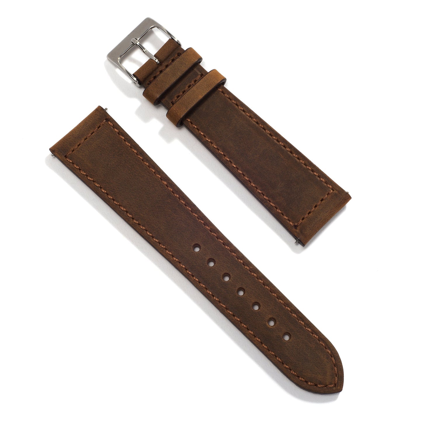 Universal Leather Watch Strap — Camel