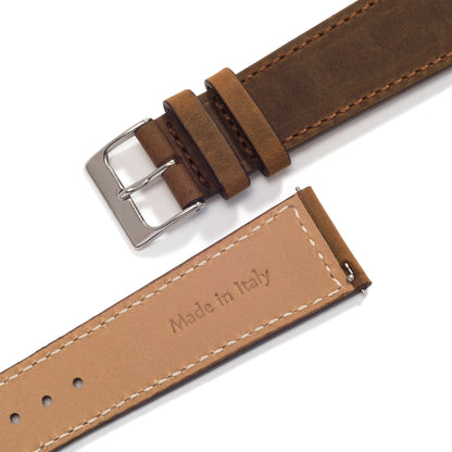 Universal Leather Watch Strap — Camel