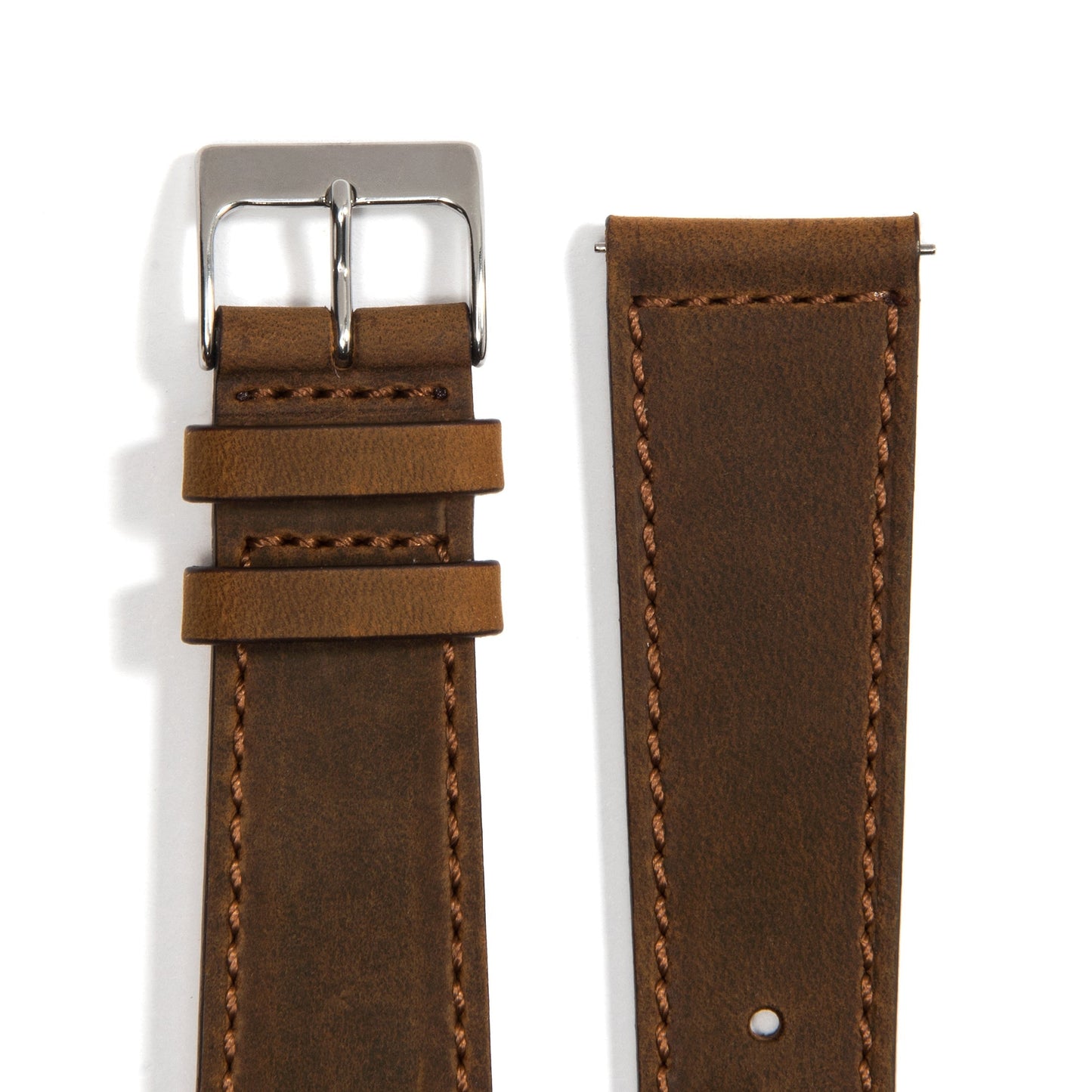 Universal Leather Watch Strap — Camel