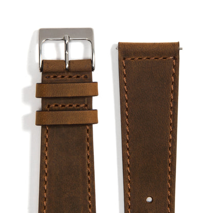 Universal Leather Watch Strap — Camel