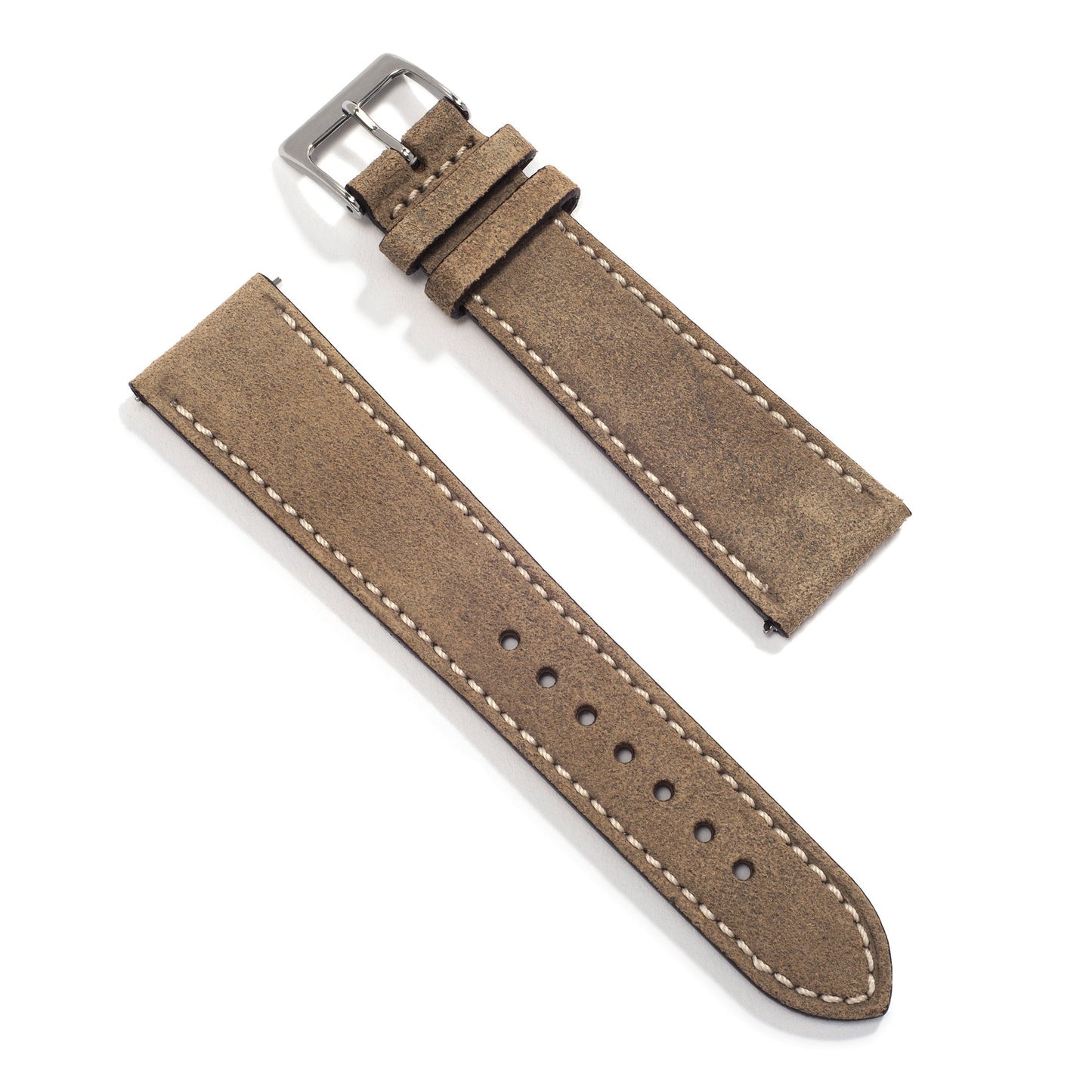Universal Leather Watch Strap — Taupe