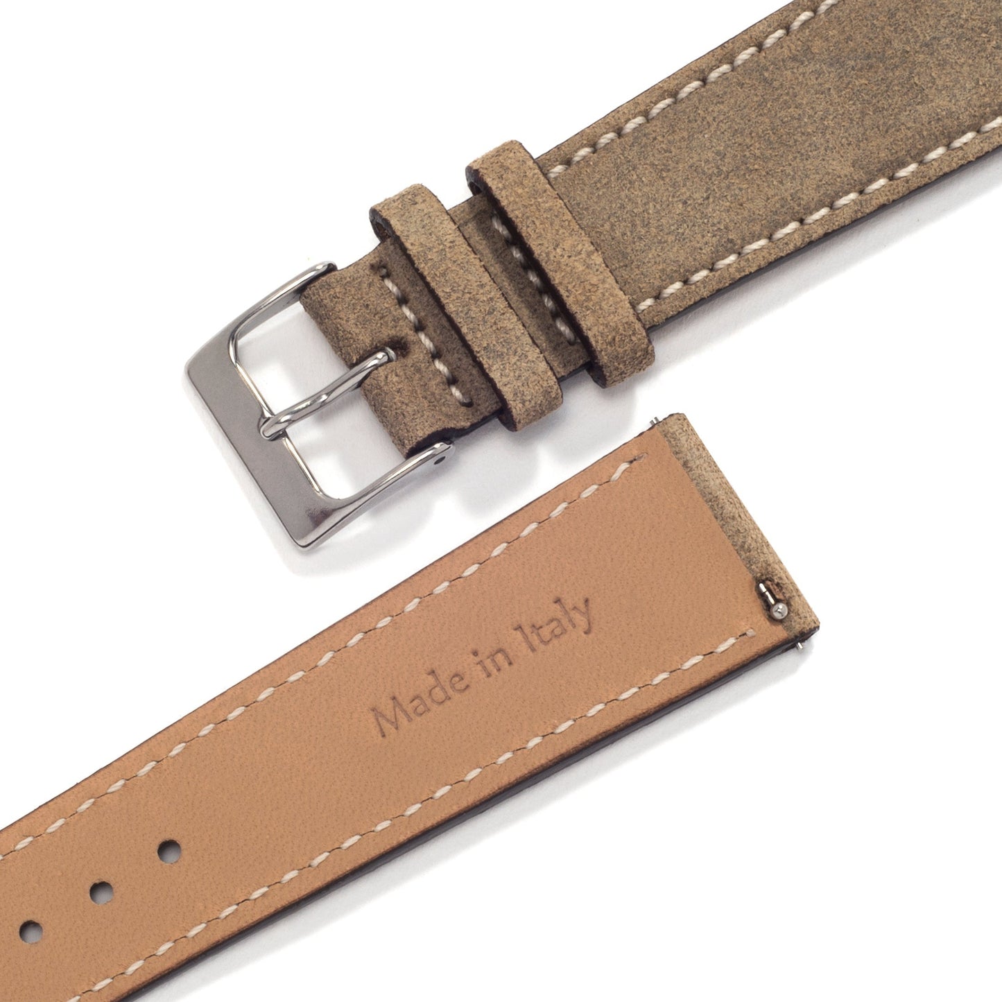 Universal Leather Watch Strap — Taupe
