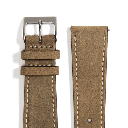 Universal Leather Watch Strap — Taupe
