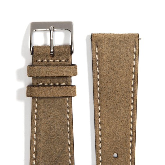 Universal Leather Watch Strap — Taupe