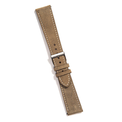 Universal Leather Watch Strap — Taupe
