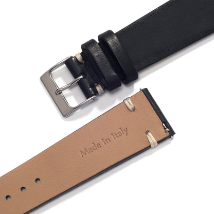 Universal Leather Watch Strap — Black Vintage