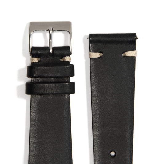 Universal Leather Watch Strap — Black Vintage