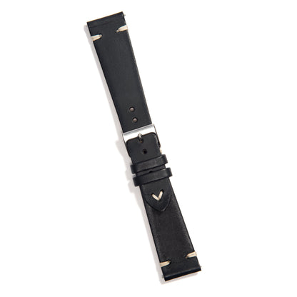 Universal Leather Watch Strap — Black Vintage
